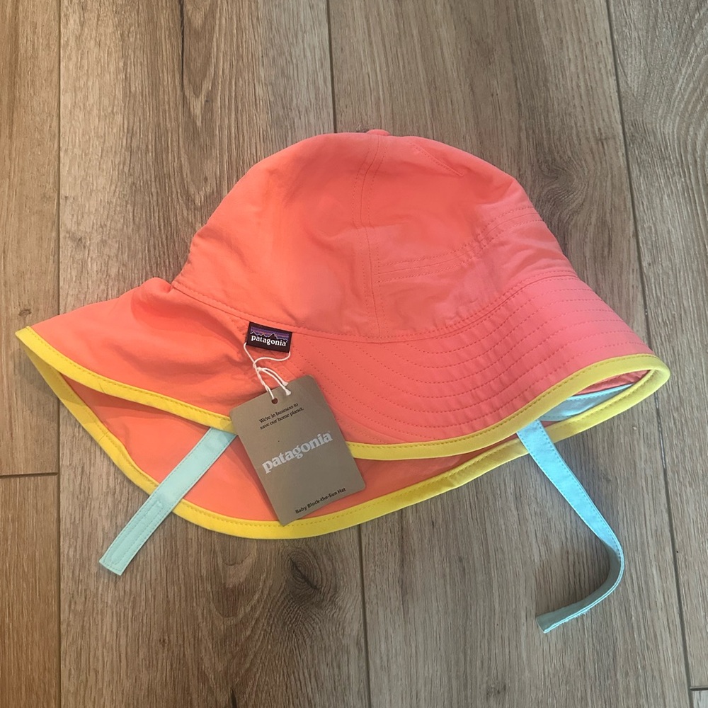 Patagonia Coral and Yellow Sun Hat New w/Tags